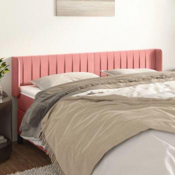 Cabecero de terciopelo rosa 203x16x78/88 cm vidaXL