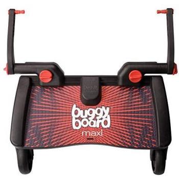 Lascal 2750 - BuggyBoard Maxi - Tabla con ruedas para carrito, color rojo y negro