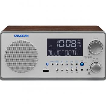 Sangean WR-22 - Radio (Clock, Analógico, AM, FM, 7 W, 76.2 mm (3 ), LCD), color nuez (importado)