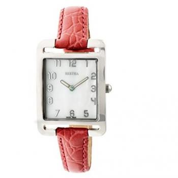 Bertha Women's Marisol Swiss Quartz Leather-Band Watch - White/Coral