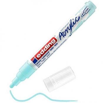 Marcador Acrílico Edding 5100 Medium Pastel Azul - Punta Redonda 2-3 mm, Ideal para Pintar en Papel, Madera y Lienzo