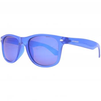 Ocean Sunglasses Beach Wayfarer - Gafas de Sol polarizadas - Montura : Azul Transparente - Lentes : Azul Espejo