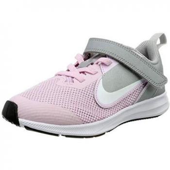 Nike Downshifter 9 (PSV), Zapatillas de Running Unisex Niños, Rosa (Pink Foam/White/Mtlc Silver/Pure Platinum 601), 35 EU