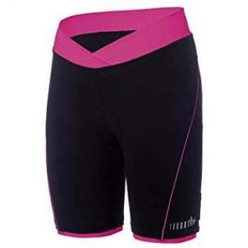 zerorh+ Pista Wcm18 - Pantalón Corto para Mujer, Mujer, Ecd0657 996S, Black/Hot Pink, S