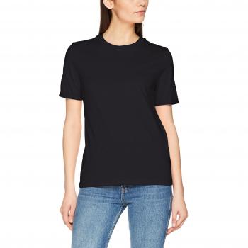 PIECES Pcria SS Fold Up tee Noos, Camiseta Mujer, Negro