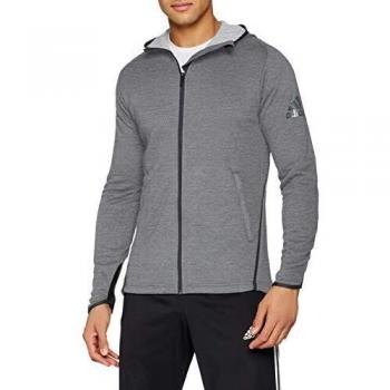 adidas Men's Fleece Prime Hoodied Sweatshirt, Solid Grey/Grey, Medium