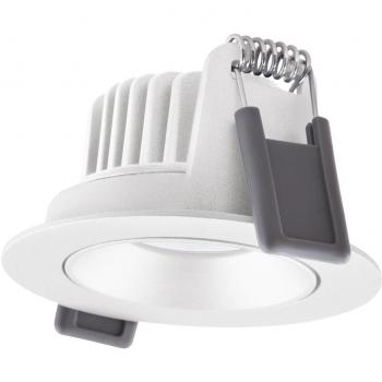 Foco LED Regulable Downlight Ledvance Adjust Aluminium Blanco 8W 680lm 36D - 930 Luz Cálida | Recorte 68mm - IP20 - Mejor Reproducción de Color