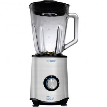 Sytech SY-BV11 Mix Master Batidora de Vaso Eléctrica, Motor 1300W, Cuchillas de Titanio, Jarra de Cristal 1.5L, Acabado en Acero In