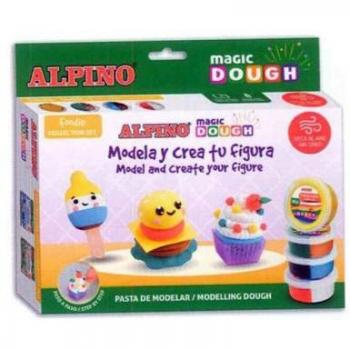 Alpino Magic Dough Foodie Set de Pasta para Modelar, 160g, 7 Colores