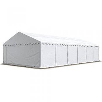 TOOLPORT Carpa de almacén 6x12m Carpa de pastoreo con Aprox. 500g/m² de Lona PVC Impermeable Blanca