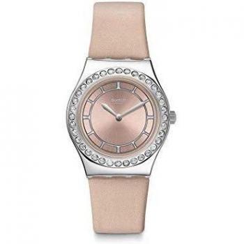 Reloj de Pulsera Analógico-Digital para Mujer Swatch Sandchic con Correa Plata 33 mm