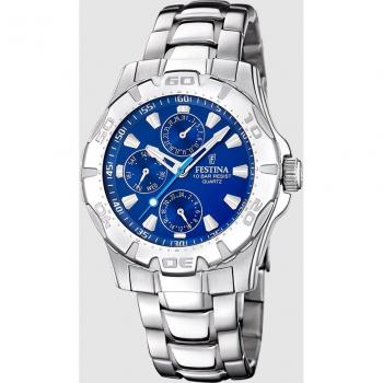 Reloj Festina F16242/M Multifunción de Acero Plateado con Esfera Azul