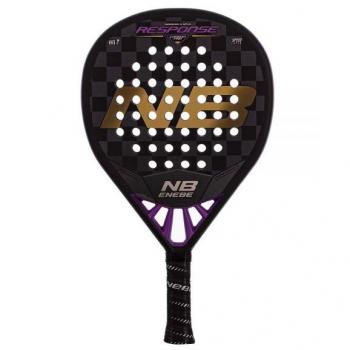 Pala de Pádel Enebe Response Woman - Diseño ligero, núcleo de goma EVA, superficie de fibra de vidrio, forma redonda, balance bajo, ideal para jugadoras principiantes e intermedias