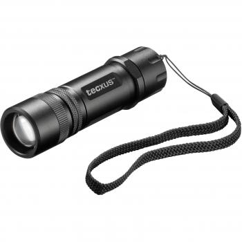 Tecxus 20123 - Linterna de LED con enfoque ajustable, aluminio, color negro