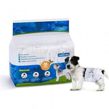 Nobleza Pañales Desechables para Perros Hembras Cachorros Entrenamiento Talla M 12x