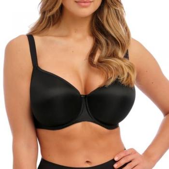 Fantasie Women's Smoothing Moulded Balcony Bra - Black Nylon - Size H70 (32FF) G-I Cup