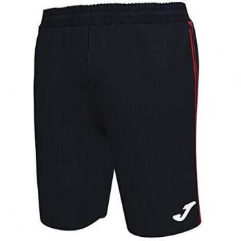 Joma Classic Bermuda Deporte, Hombre, Negro-Rojo, 2XS