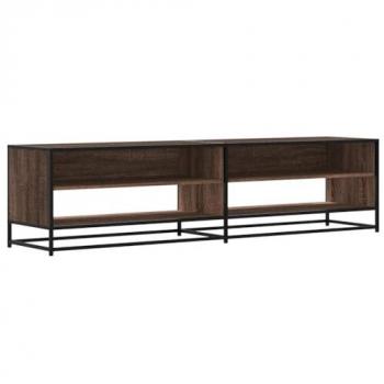 Mueble de TV madera de ingeniería marrón roble 180,5x40x46 cm