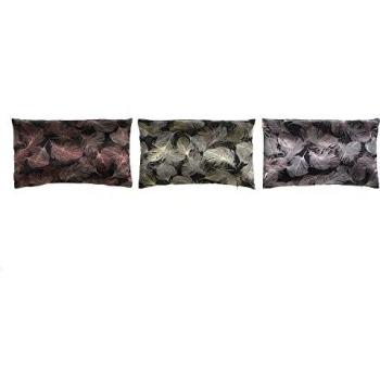 Pack de 6 cojines jacquard de poliéster con plumas morado y naranja (50 x 10 x 30 cm)