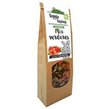 Veggie Toppings Complemento alimenticio Conejos, cobayas, Chinchillas y pequeños roedores Mix de Verduras 125GR