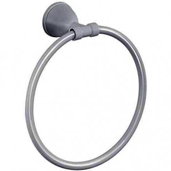 Gedy Genziana Toallero Argolla, Acero Inoxidable/Cromall, Blanco, 5.7X16X17