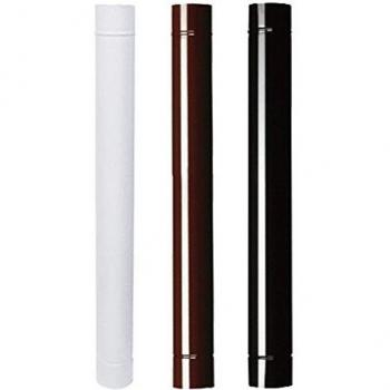 Tubo de chimenea esmaltado blanco para estufas, diámetro 12 cm, longitud 100 cm