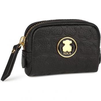 Monedero Tous Sherton forma redonda piel color negro