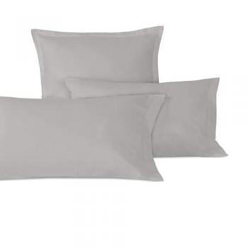 Juego de fundas de almohada gris 60 x 60 cm, 100% algodón, calidad superior (2 piezas)