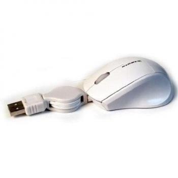 Kloner KRU0013 - Ratón Cristal Pack con USB, blanco