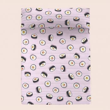 Colcha Happyfriday Aware Multicolor Sushi 250 x 260 cm, Colchas 100% Poliéster, calidad de , Fabricado en España