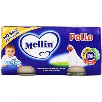Mellin Pollo Omogeneizado Sin Sal Añadida 2x120g