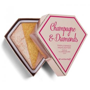 Iluminador Triple Baked Diamond - I Heart Revolution - Champagne & Diamonds