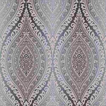 Papel Tapiz Glitter Damasco Kismet Plata GranDeco