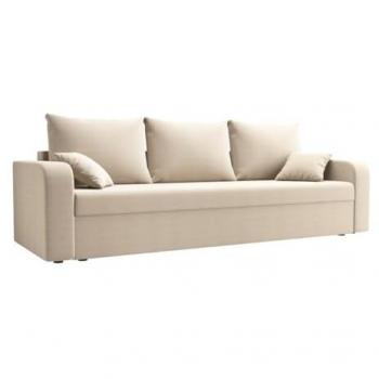 Sofá Cama Convertible de 3 Plazas en Tela Beige ONABIA