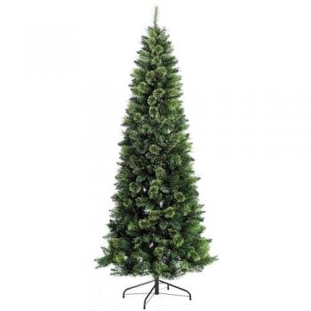 HOMCOM Árbol de Navidad Artificial de 180 cm con 618 Ramas Agujas de Pino, Apertura Automática, Base Plegable de Acero Ø70x180 cm, Color Verde