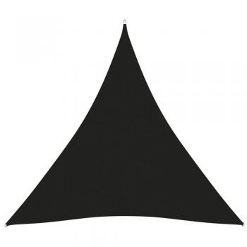 Toldo de vela triangular de tela oxford negro 4x4x4 m
