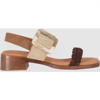 Chika10 Leather BINKA 01 Sandalia de Tacón Arena/Sand