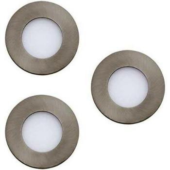 Foco empotrado LED EGLO Fueva-C 3 x 3W RGBW níquel, Smart Home, control por APP y remoto, dimmable