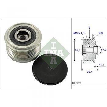 Rueda libre del generador INA 535 0103 10 - Rueda libre de alternador, compatible con alternadores, alta calidad y durabilidad