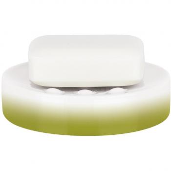 Spirella, Verde colección Tube, Bandeja para pastilla de jabón 11 x 11 x 2.6 cm, Porcelana