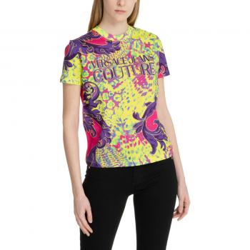 Versace Jeans Couture Multicolor Cotton T-shirt for Women, Size XS