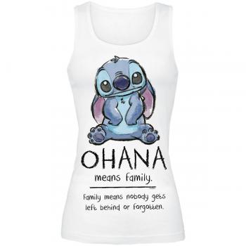 Lilo & Stitch Ohana Means Family Mujer Top Blanco XXL 100% algodón Regular