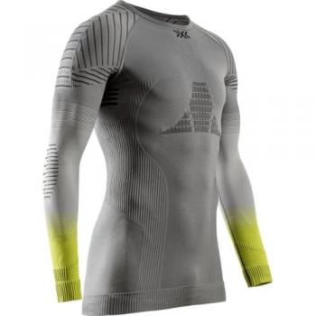 Camiseta Térmica de Hombre X-Bionic Invent FX Manga Larga Gris Oscuro Verde - XL