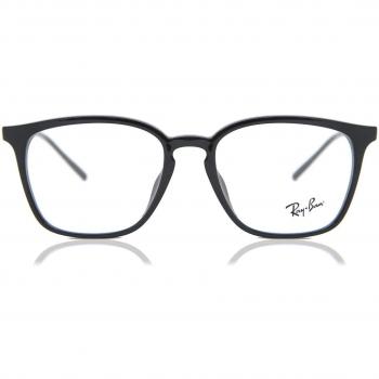 Ray-Ban RX7185F Asian Fit 2000 Armazones para Hombre Negros, Lentes Recetadas, Ajuste Asiático