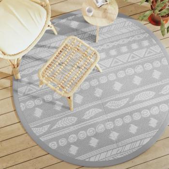 Alfombra de exterior gris Ø 160 cm en PP