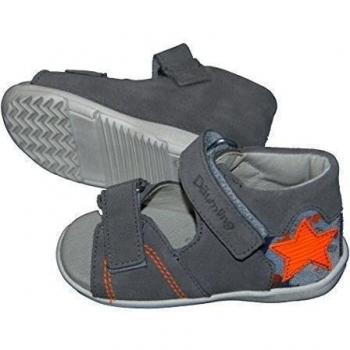 Helgas Modewelt - Sandalias de vestir para niño, color Gris, talla 26