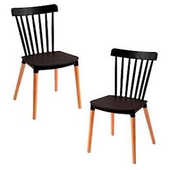 Pack 2 Sillas de Comedor Leka - Color Negro
