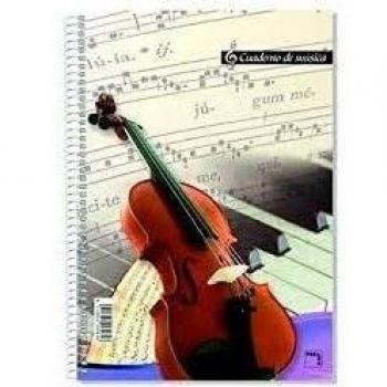 Pacsa Cuaderno Musica 20 Hojas 16 pentagramas Tapas Carton Folio 80gr -10u-