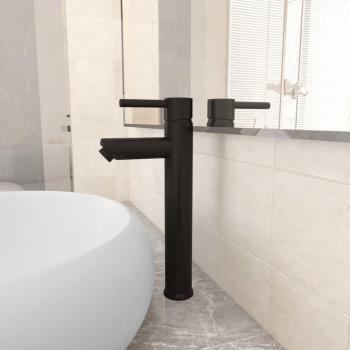 Grifo mezclador de baño negro 12x30 cm