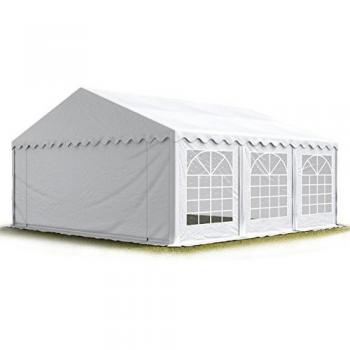 Carpa para fiestas Toolport 5x6 m, lona PVC 700 N impermeable, color blanco